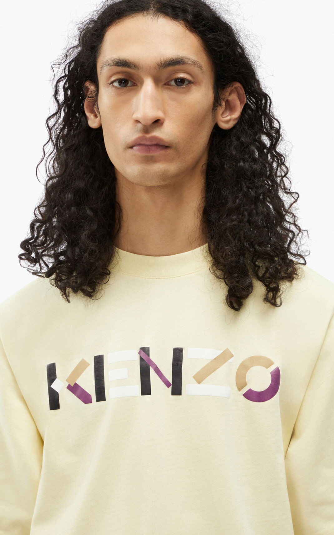 Kenzo Multicoloured oversize Logo T-shirts Herre - Hvide DK-704080